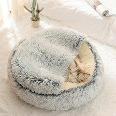 2-in-1 Foldable Pet Bed – Convertible Dog & Cat Sofa Cushion Bed