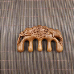Golden Sandalwood Scalp Massager with Five Teeth