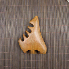 Golden Sandalwood Scalp Massager with Five Teeth