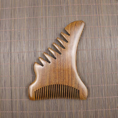 Golden Sandalwood Scalp Massager with Five Teeth