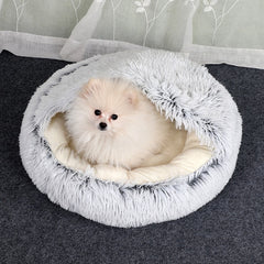 2-in-1 Foldable Pet Bed – Convertible Dog & Cat Sofa Cushion Bed