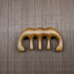 Golden Sandalwood Scalp Massager with Five Teeth