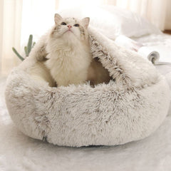 2-in-1 Foldable Pet Bed – Convertible Dog & Cat Sofa Cushion Bed